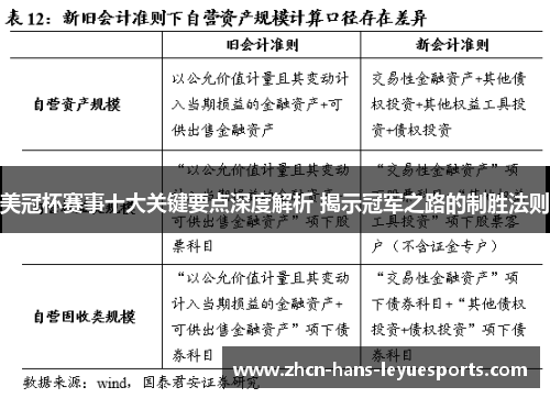 美冠杯赛事十大关键要点深度解析 揭示冠军之路的制胜法则